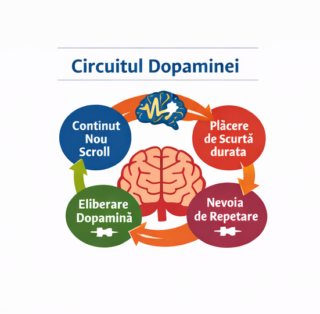 Circuitul dopaminei — infografic MedHeka