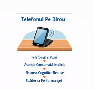 Telefonul pe birou — distragere la locul de muncă
